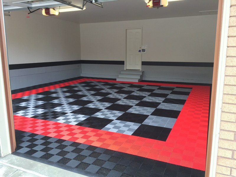 Red Black Racedeck Floor